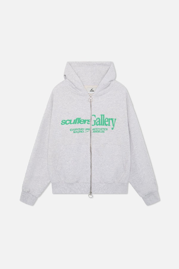 Scuffers Gallery Zipped Hoodies Grey | YBWMAXD-09