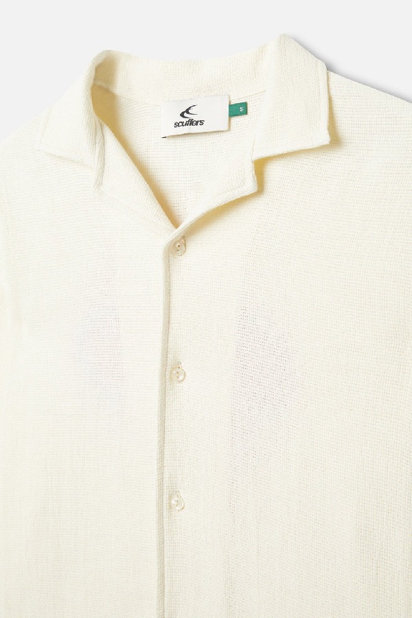 Scuffers Grand Prix Shirt Shirts Ecru | XUHNMCY-94