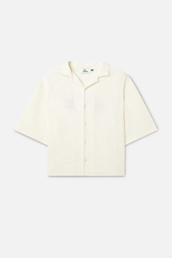 Scuffers Grand Prix Shirt Shirts Ecru | XUHNMCY-94