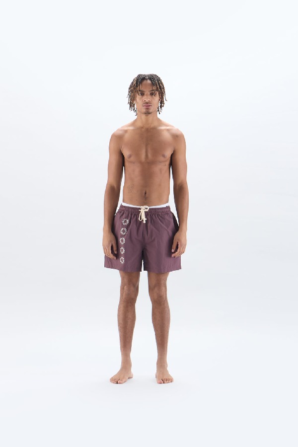 Scuffers Ibiza Swimpants Swimwear Burgundy | OXVNFJQ-75