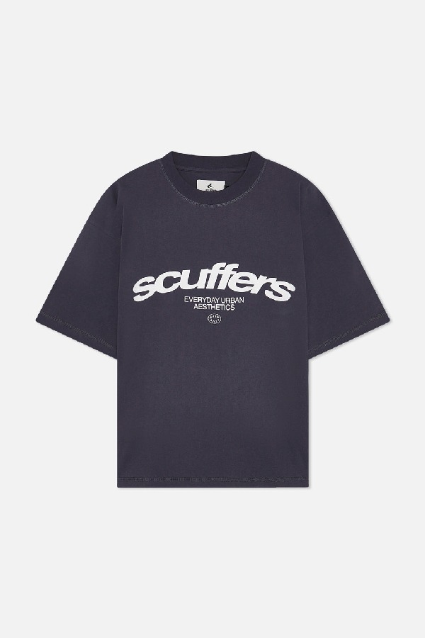 Scuffers Icon T-Shirts Navy | OBQTUCV-48