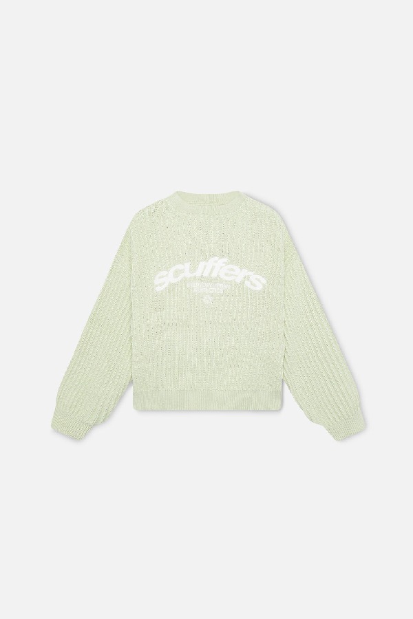 Scuffers Iconic Jersey Knitwear Lime | VLKDSCI-98