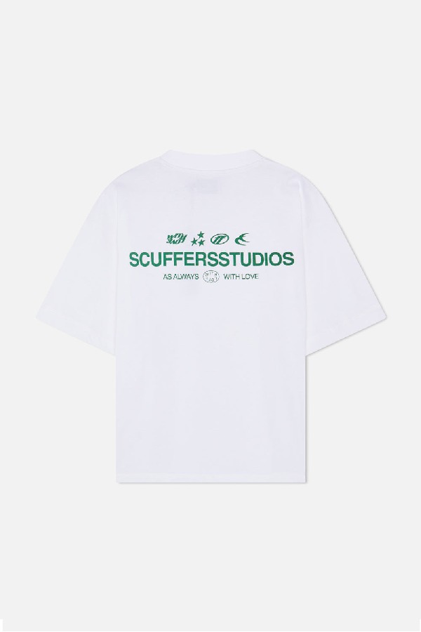 Scuffers Iconic T-Shirts White | WGADBYJ-75