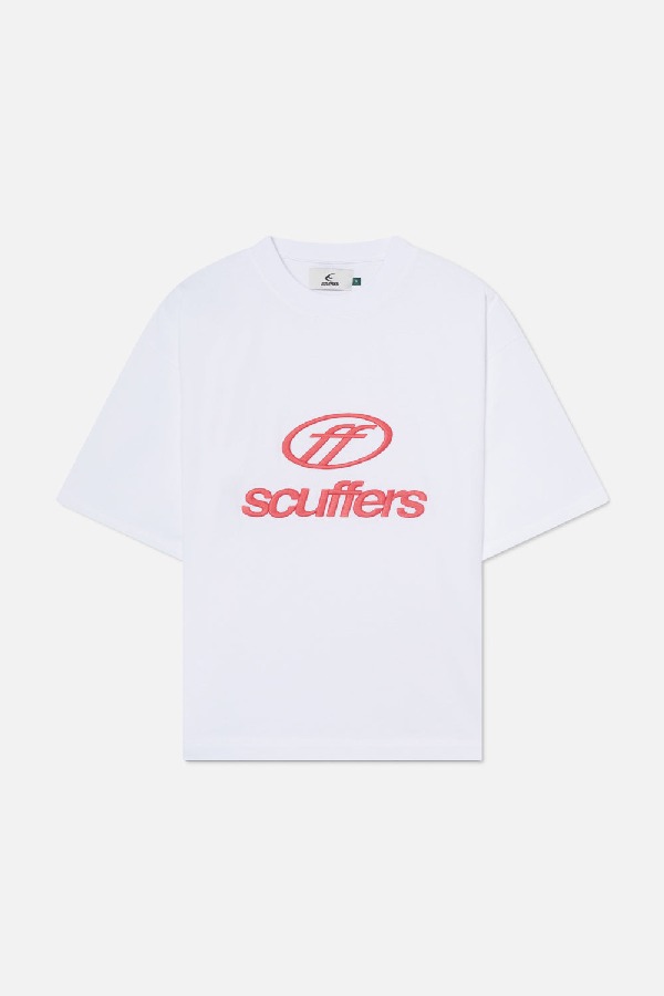 Scuffers Italic T-Shirts White | GCEKQSM-39