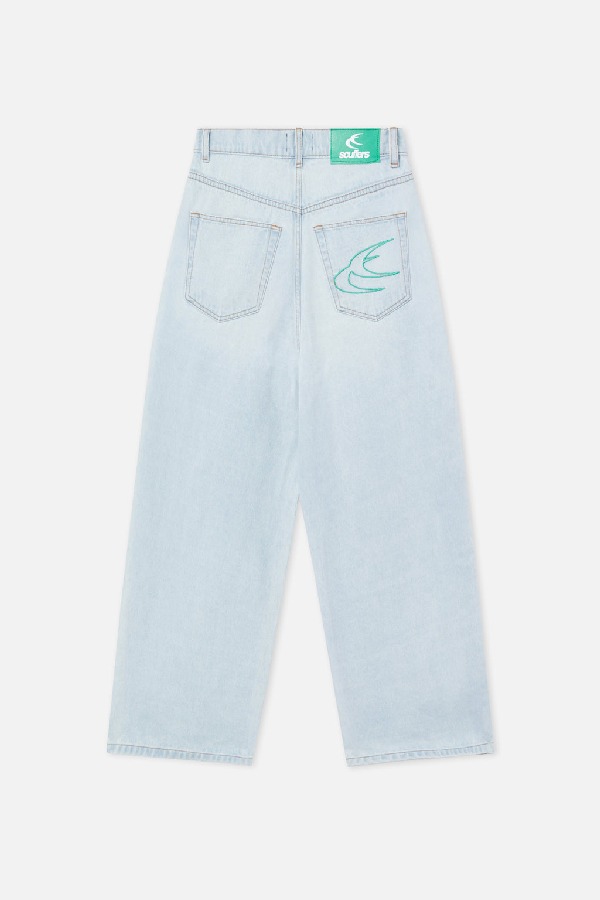 Scuffers Jumbo Ripped Pants Pants Washed Light Blue | EUHWKAL-95