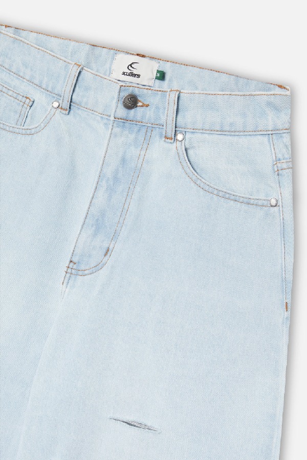 Scuffers Jumbo Ripped Pants Pants Washed Light Blue | EUHWKAL-95