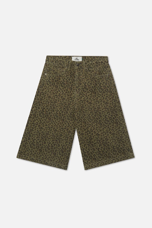 Scuffers Jumbo Shorts Green Leopard | VXHAKLR-95