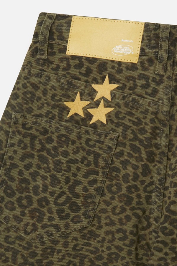 Scuffers Jumbo Shorts Green Leopard | VXHAKLR-95