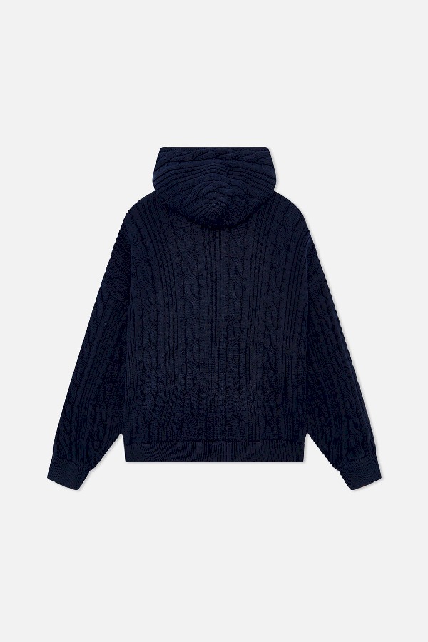 Scuffers Latte Zipper Knit Knitwear Navy | RAUEGIF-07