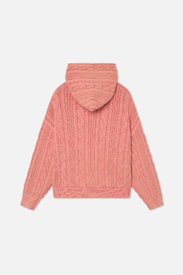 Scuffers Latte Zipper Knit Knitwear Pink | YCROEAD-57