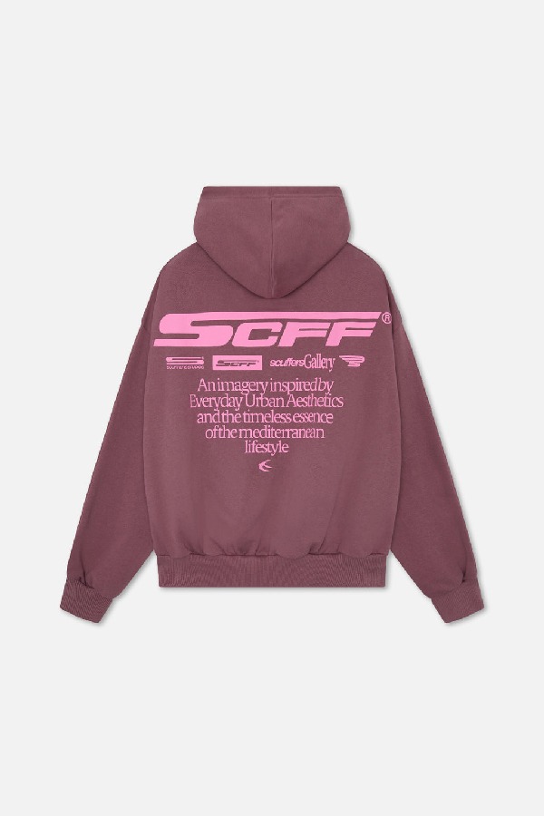 Scuffers Motor Studios Hoodies Burgundy | AYOTRPF-97