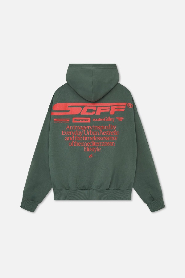 Scuffers Motor Studios Hoodies Green | BCVQJFH-24