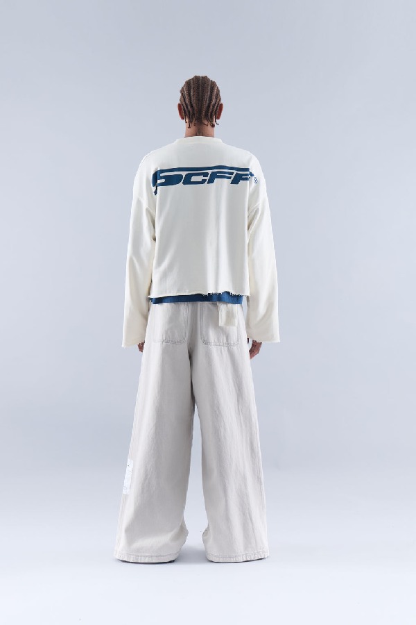 Scuffers Nascar Sweatshirts Ecru | OVDBCGH-98