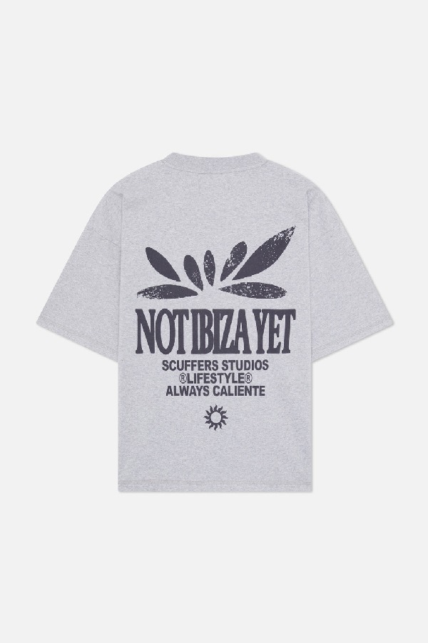 Scuffers Not Ibiza T-shirt T-Shirts Light Grey | GMQKRWC-36