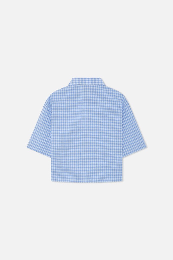 Scuffers Not LA Yet Shirts Blue Checkered | SNXEIJC-09