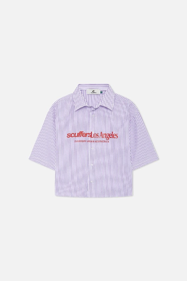 Scuffers Not LA Yet Striped Shirts Purple | UPCKOWZ-27