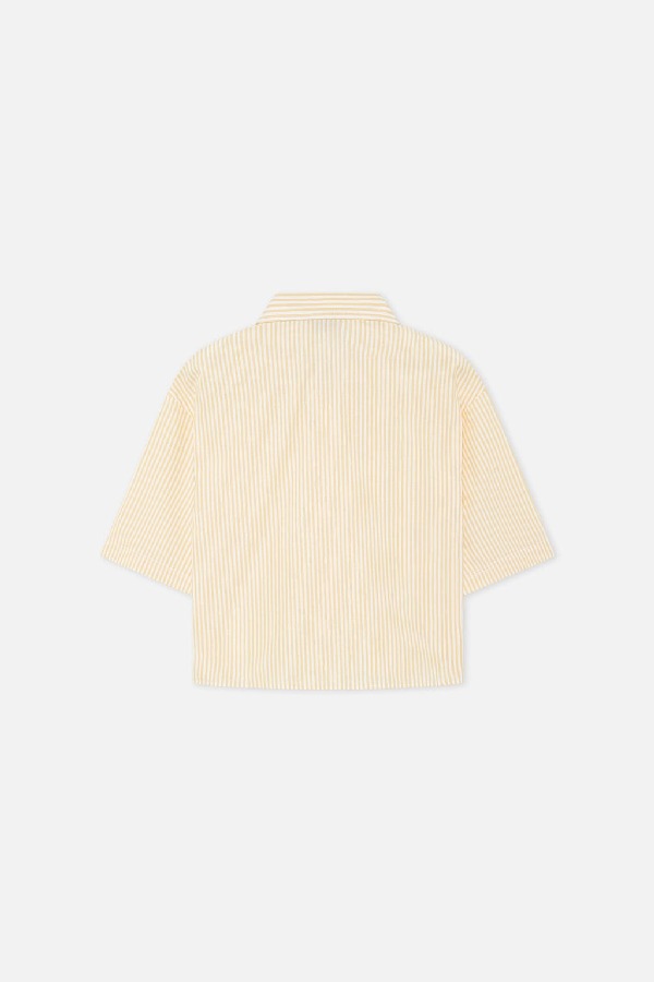 Scuffers Not LA Yet Striped Shirts Yellow | JIGWQPZ-49