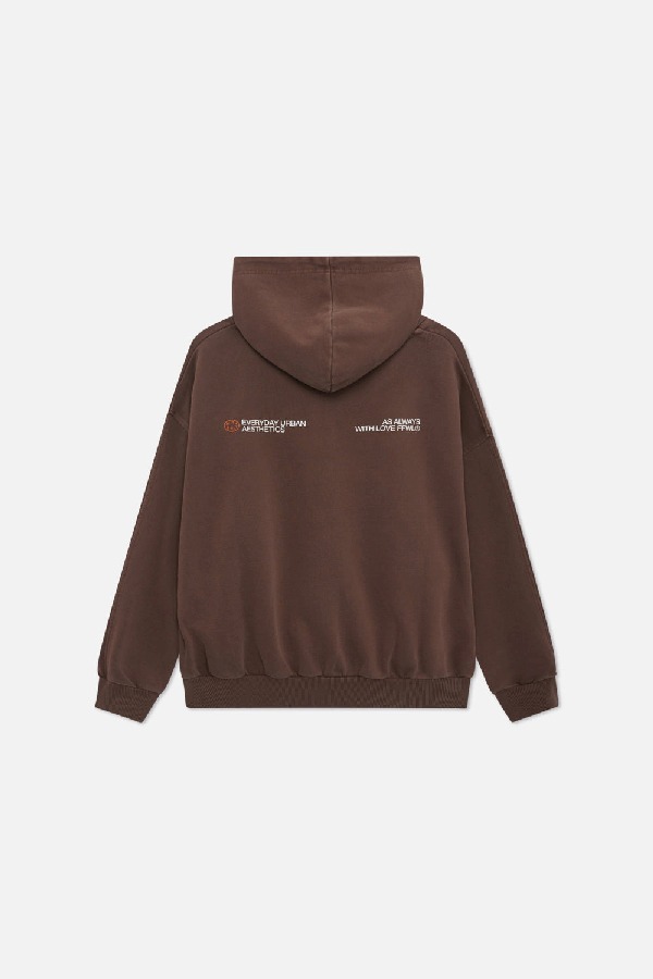 Scuffers Outline Zipped Hoodie Hoodies Chocolate | VKBGSFX-06