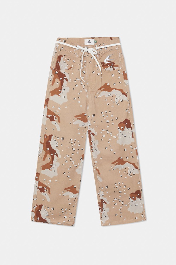 Scuffers Oversized Brown Camo Pants | QIJYKPC-76