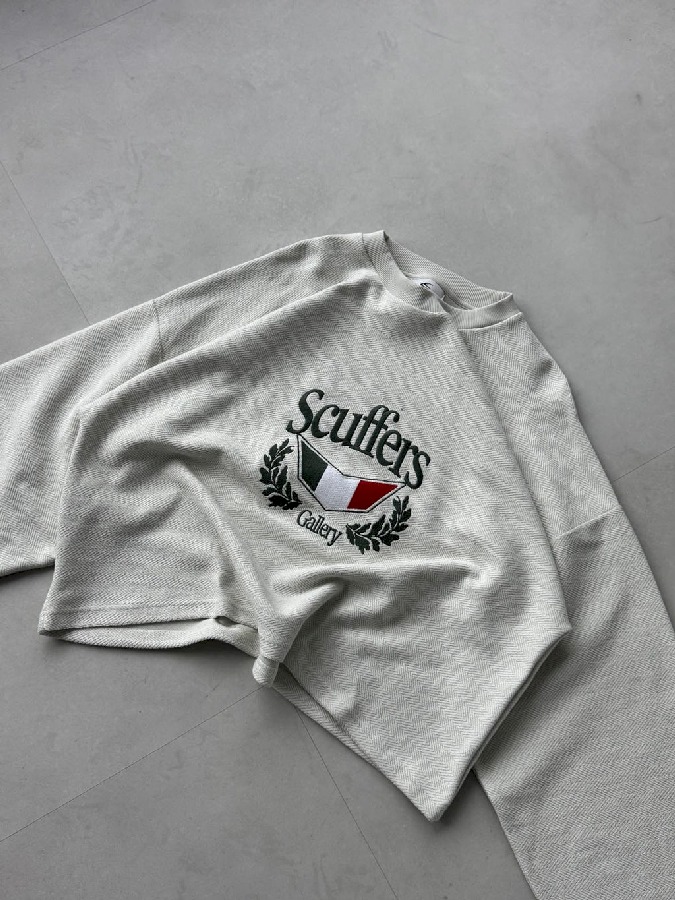 Scuffers Romeo Sweatshirts Ecru | PFIHJSV-68