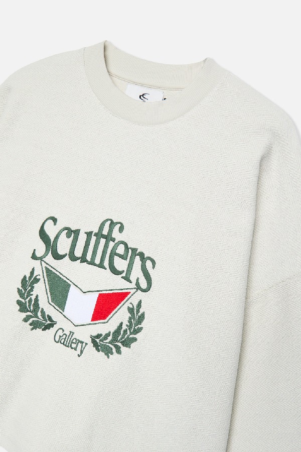 Scuffers Romeo Sweatshirts Ecru | PFIHJSV-68