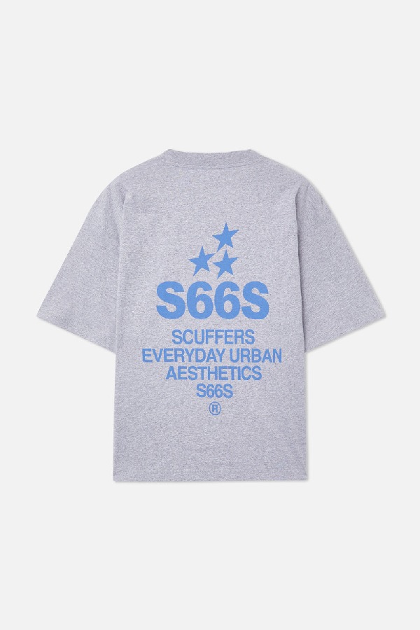 Scuffers SEAS T-Shirts Grey & Blue | BEUQLZX-04