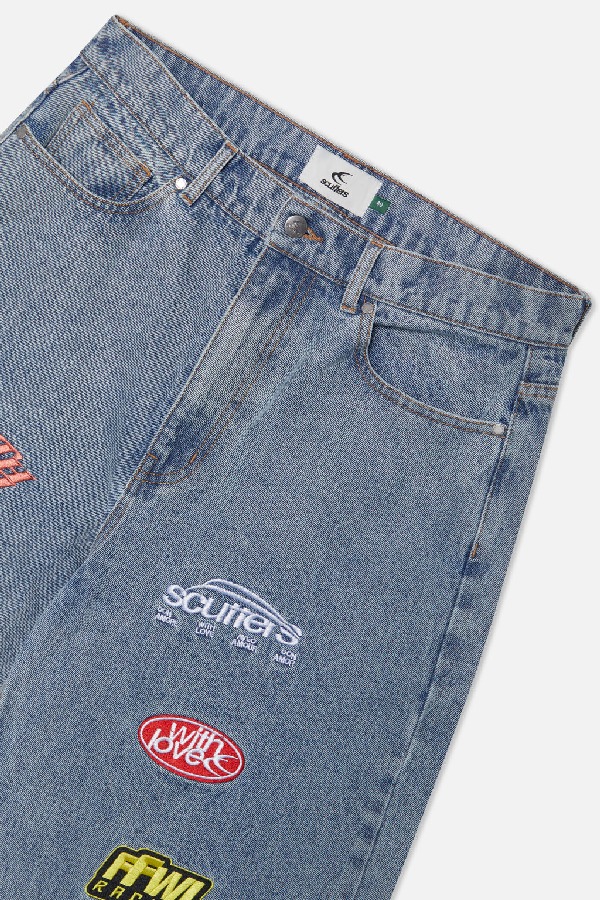 Scuffers Sample Jeans Pants Blue | XRSONWQ-29