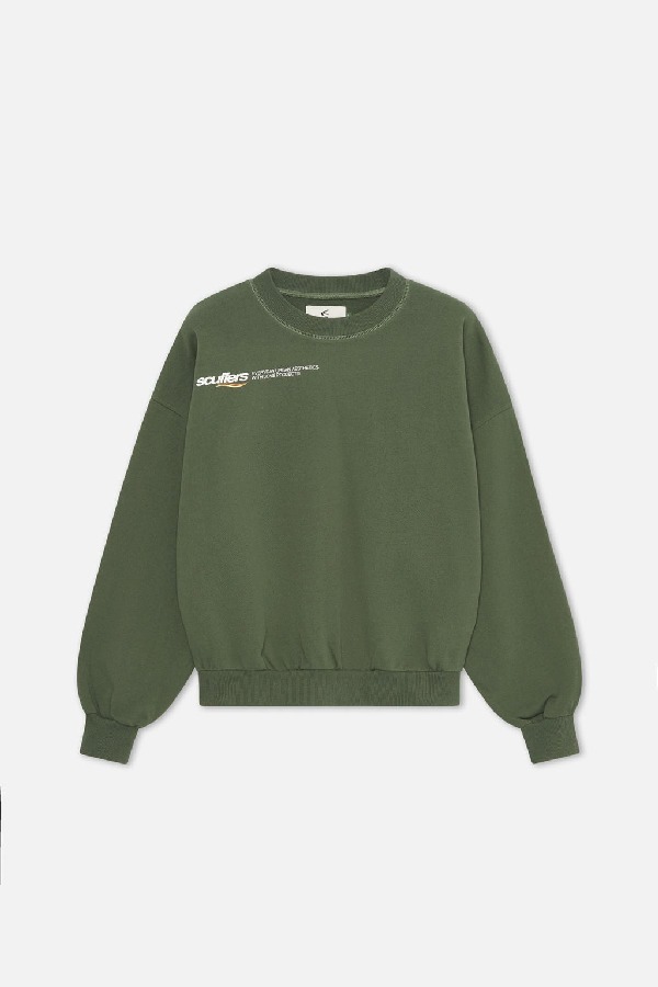 Scuffers Sign Crewneck Green | YXTSBUN-48