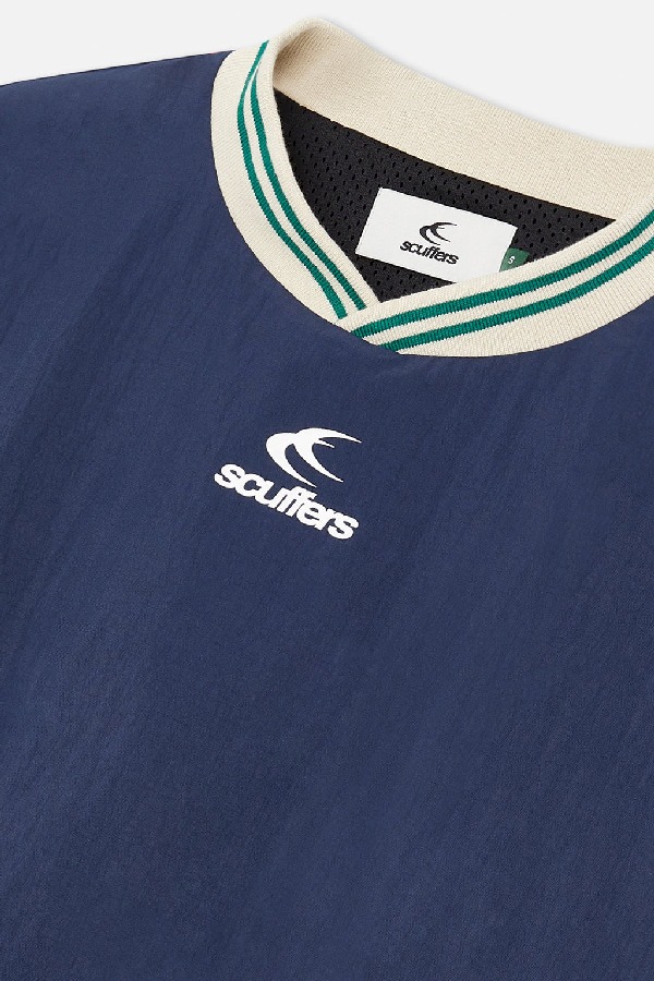 Scuffers Sports Tech Crewneck Navy & Green | TESFMCH-20