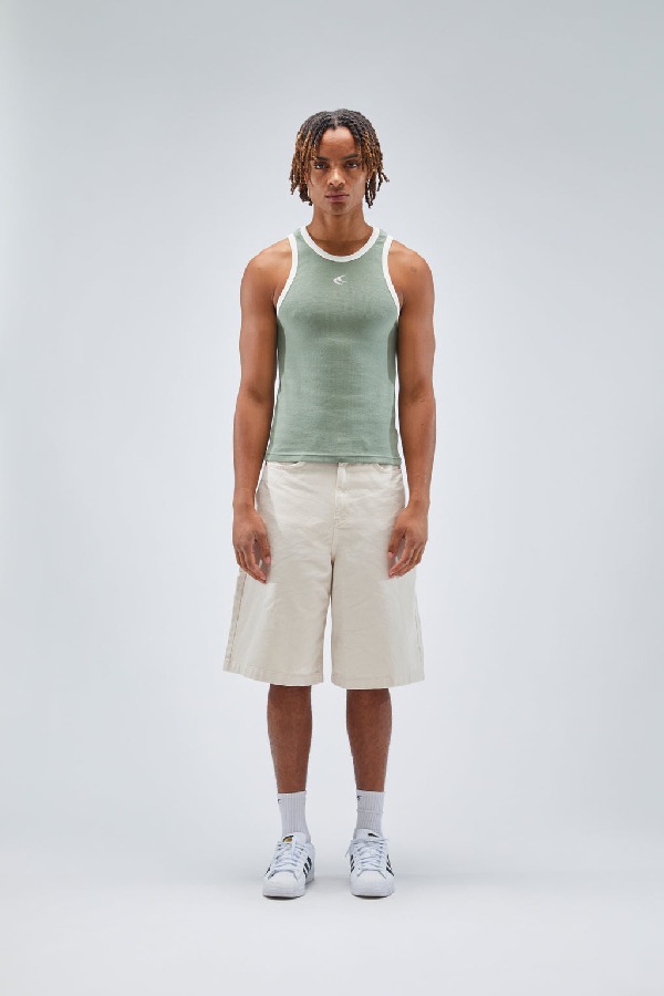 Scuffers Waffle SCFF Tank Top Green | UPWVEXM-50