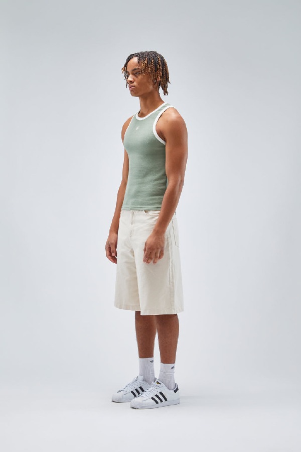 Scuffers Waffle SCFF Tank Top Green | UPWVEXM-50