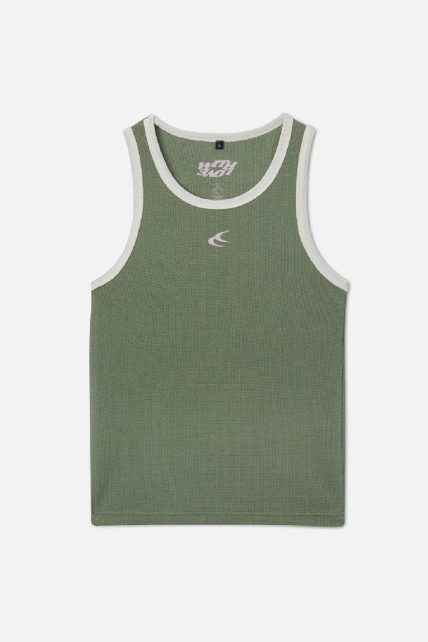 Scuffers Waffle SCFF Tank Top Green | UPWVEXM-50