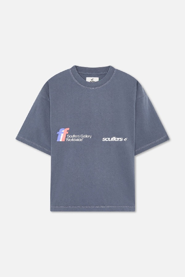 Scuffers Worldwide T-Shirts Navy | PFCZQUE-62