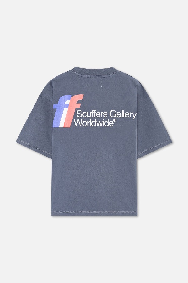 Scuffers Worldwide T-Shirts Navy | PFCZQUE-62