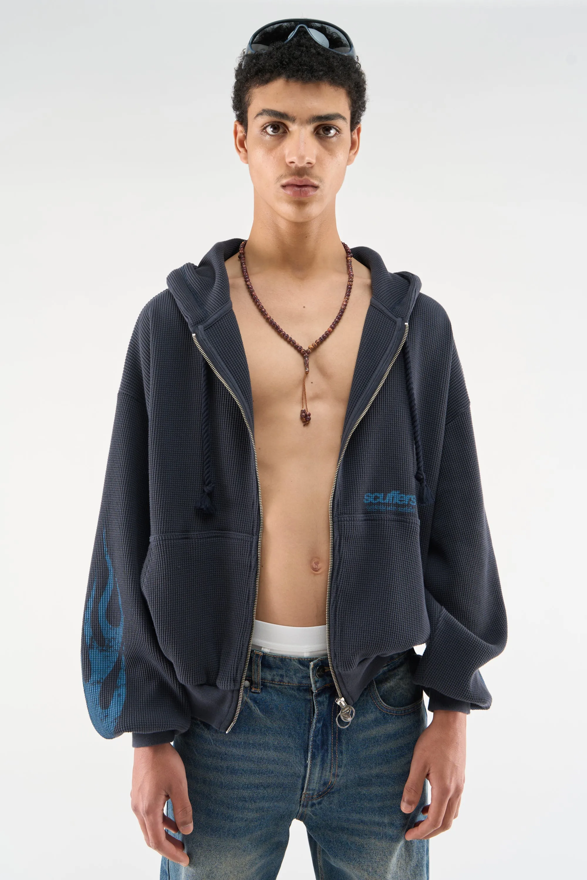 Flame Navy Zipper